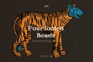 Four Footed Beasts Illustrations