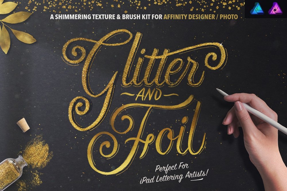Glitter and Foil Kit for Affinity Designer - Design Cuts