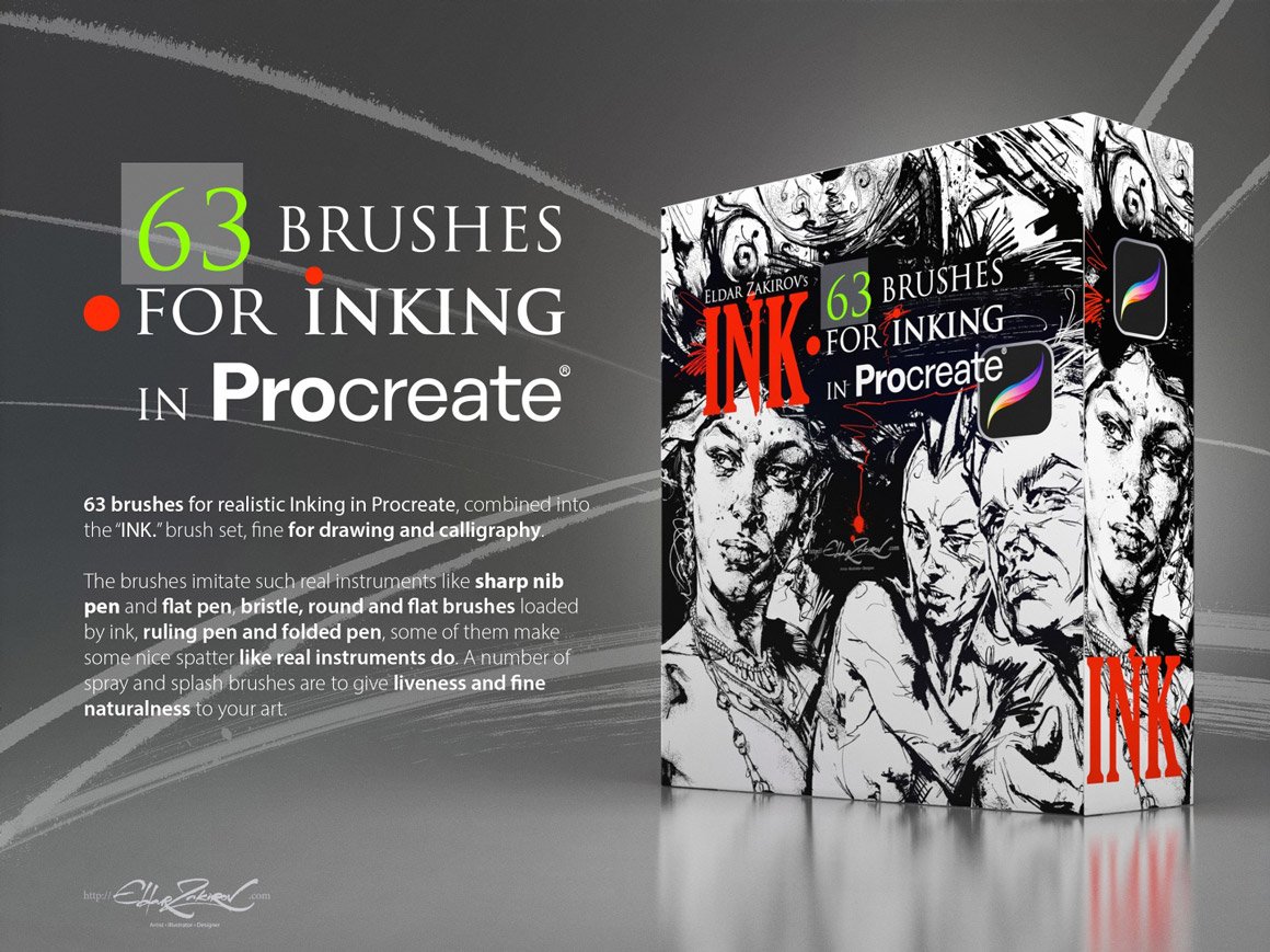 INK 4 Procreate: 63 Brushes