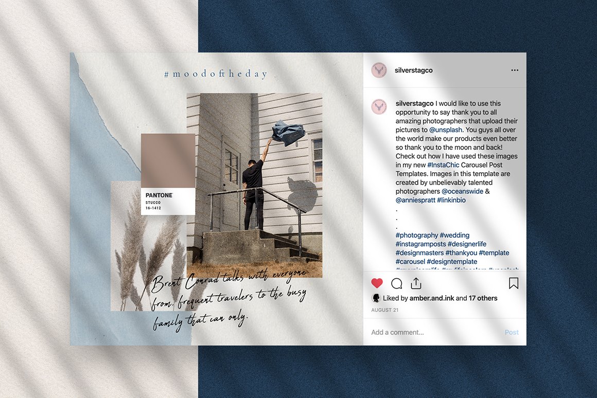 InstaBlue - Minimal Instagram Posts