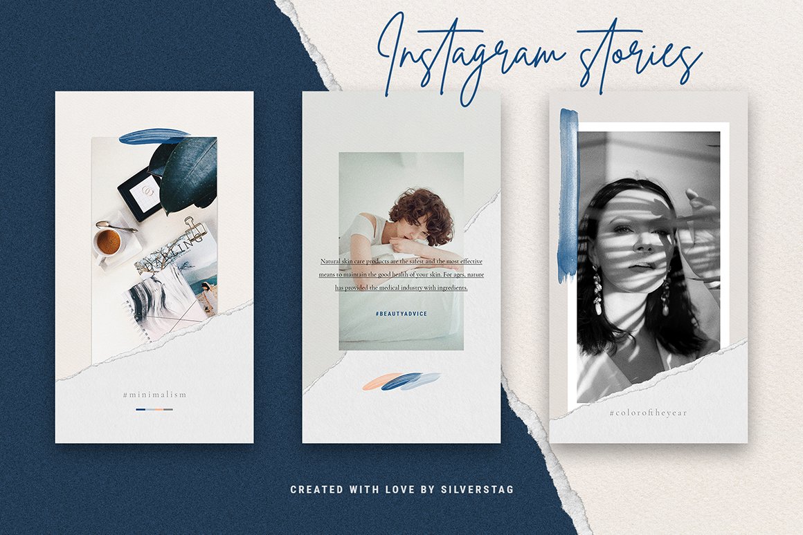InstaBlue Minimal Instagram Stories