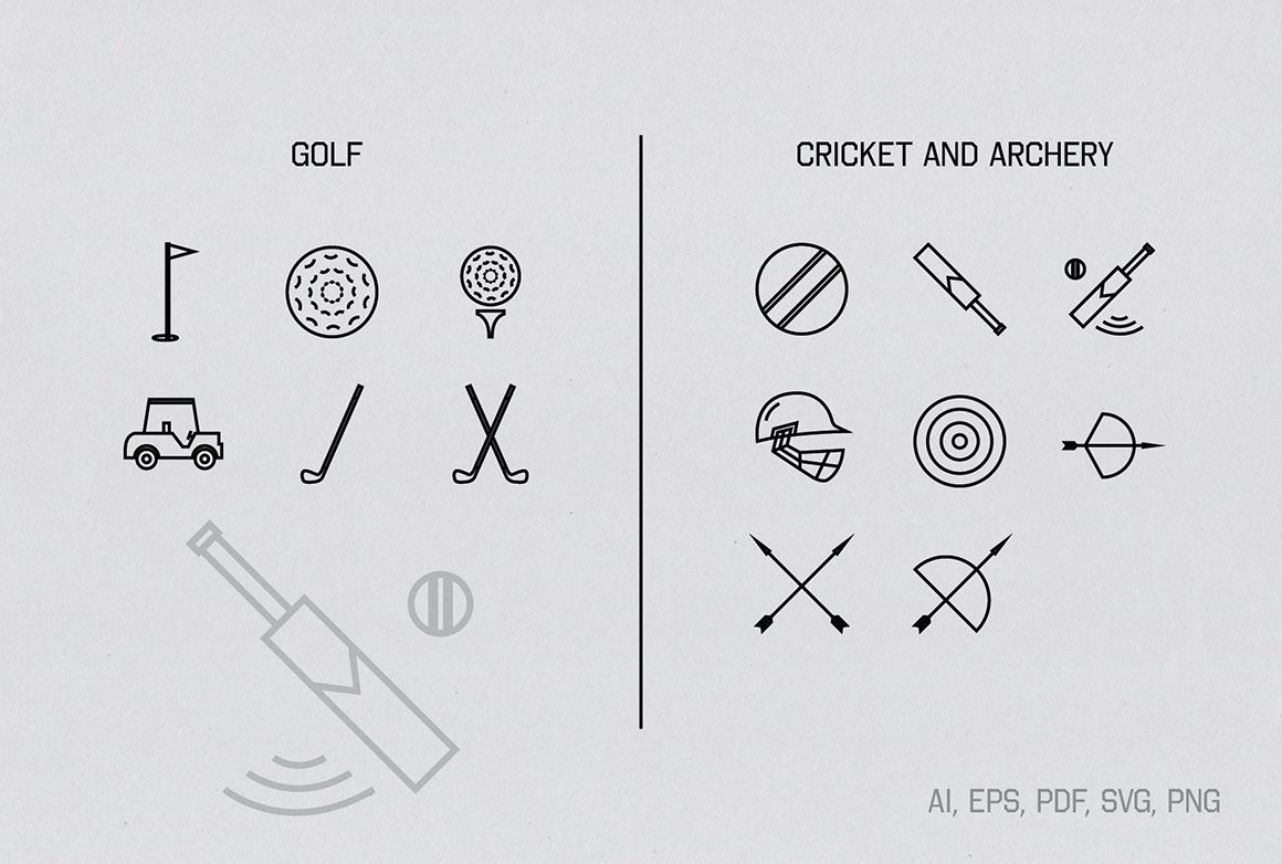 Linear Sports Icons