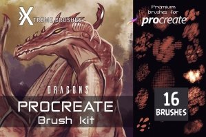 Procreate Dragon Scale Brushes