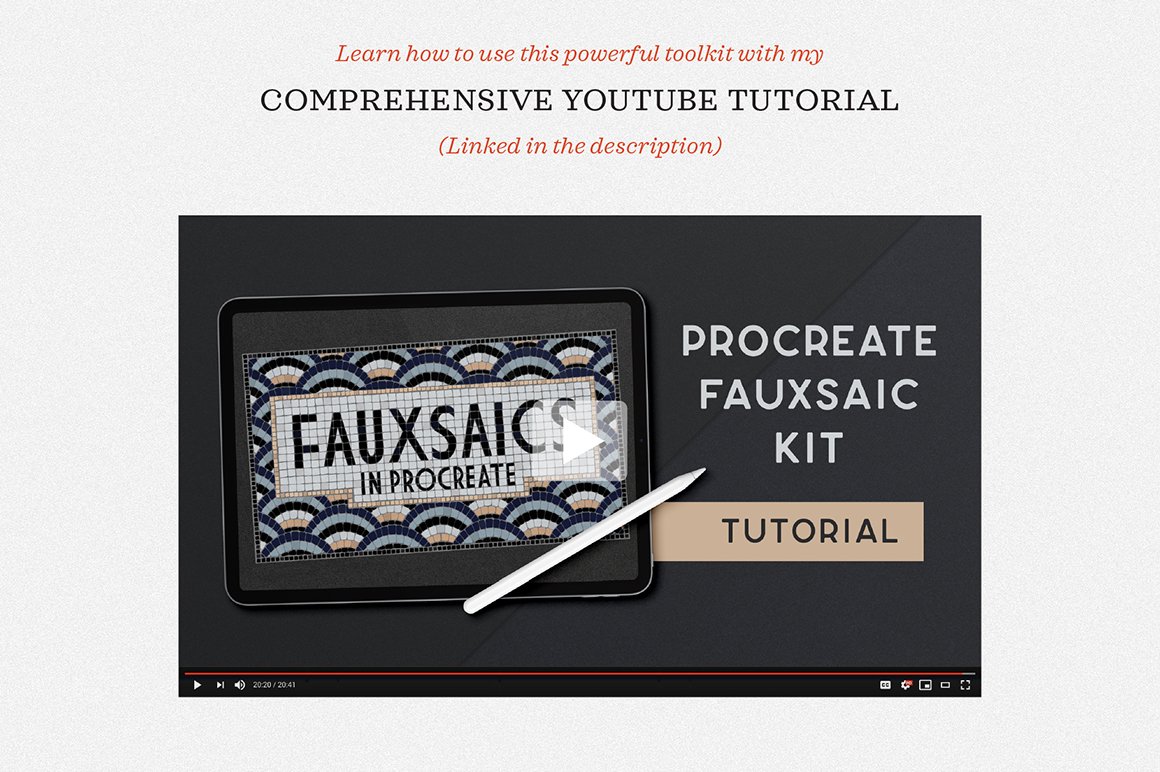 Procreate Fauxsaic Brush Kit