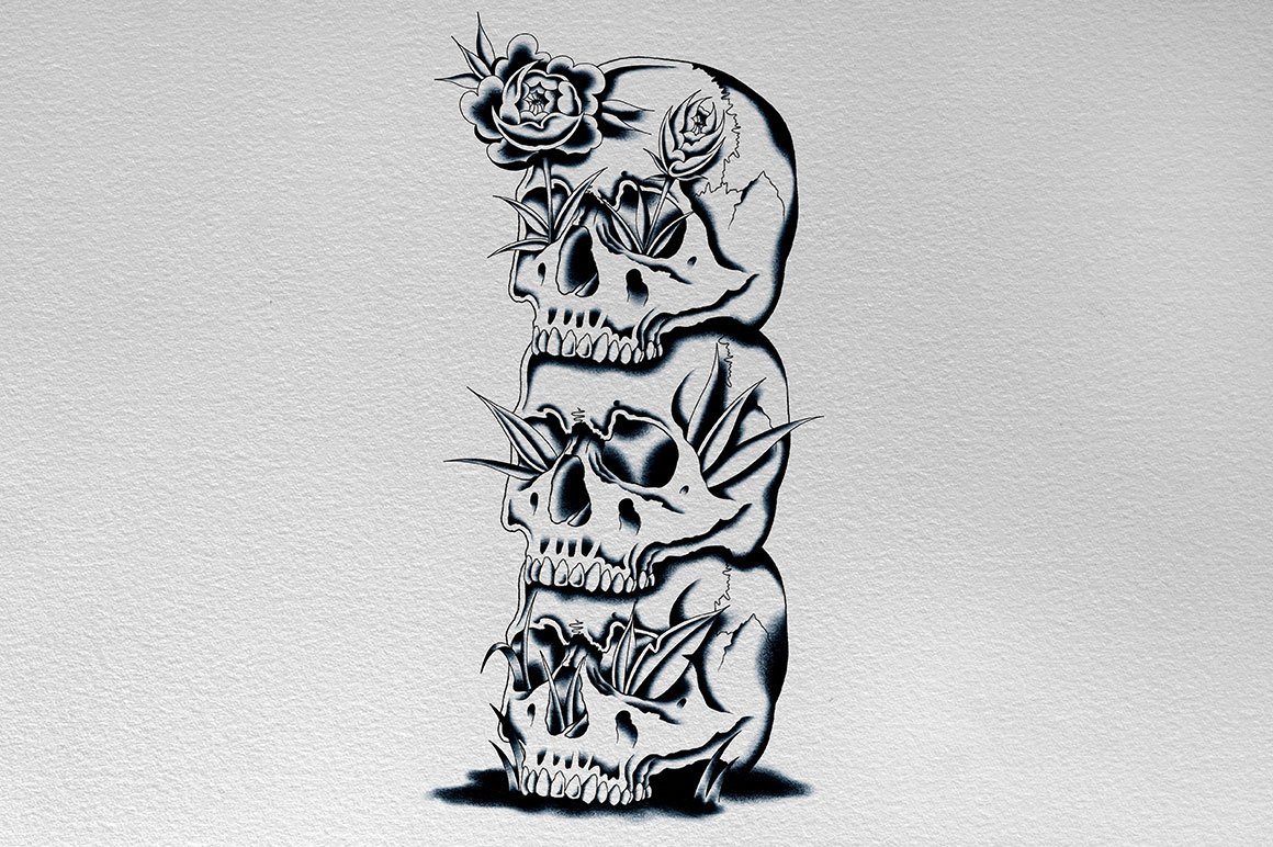 Procreate Tattoo Ultimate Skull Pack