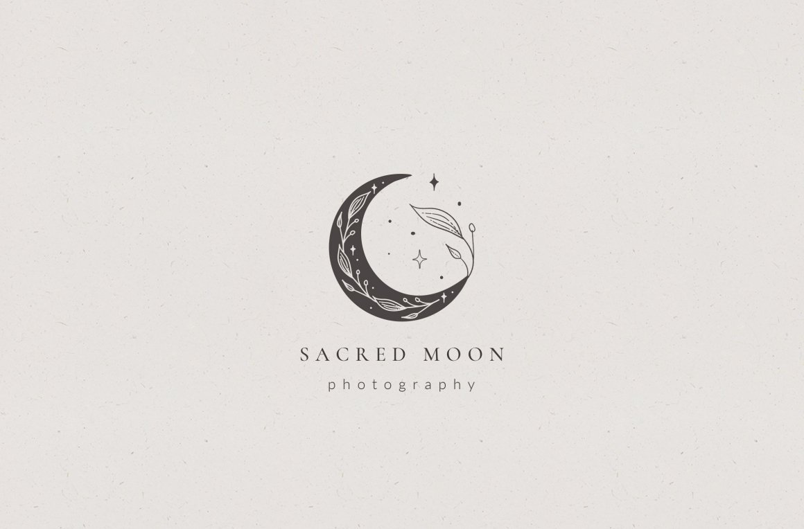 Spiritual Branding Moon Mandala Design Template Business Logo Brand Template Canva Moon Lotus Logo Design Crescent Logo Boho Brand Kit