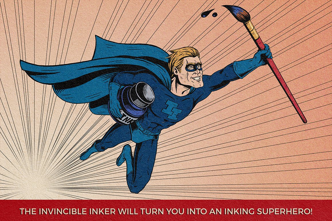 The Invincible Inker - 22 Photoshop Inking Brushes