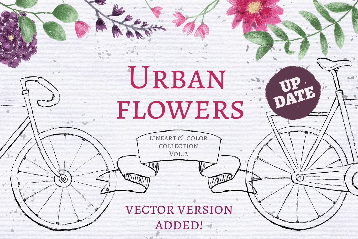 Urban Flowers: Clipart, Templates, Patterns