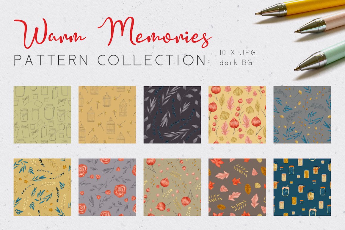 Warm Memories - Autumn Floral Pattern Collection
