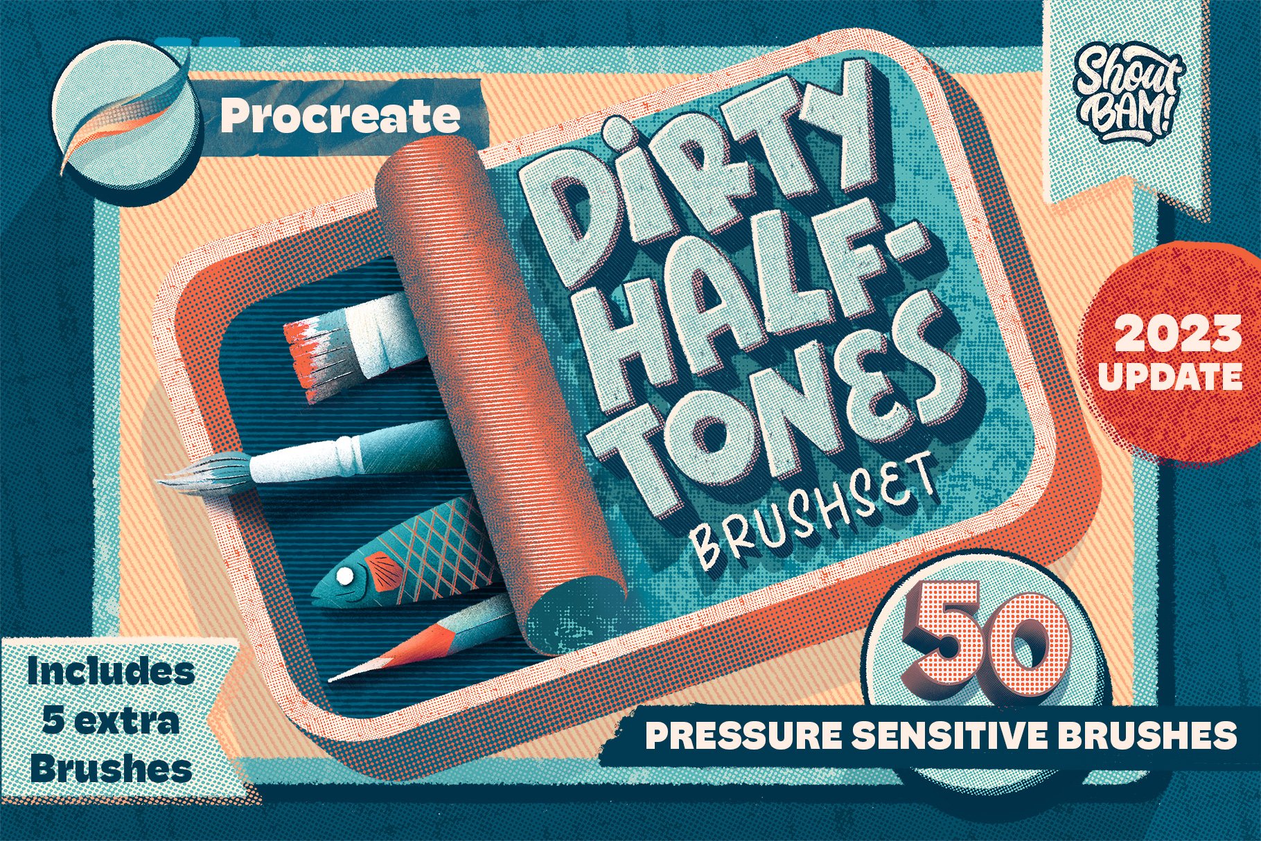 Dirty Halftones Brush Set