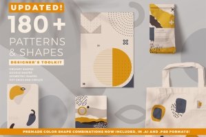 180+ Patterns and Shapes Designers Toolkit