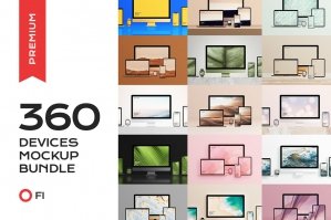 360 Device Mockup Bundle iPhone