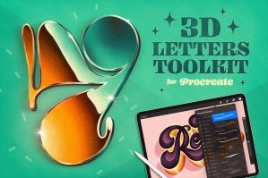 3D Letters Toolkit for Procreate