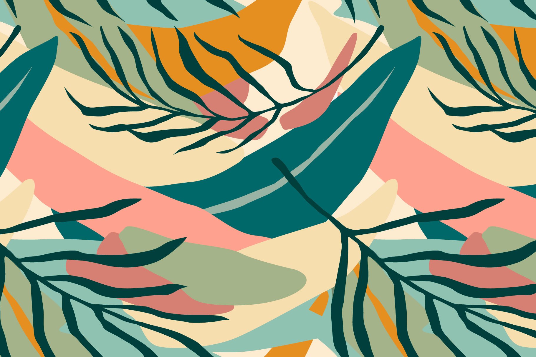 Abstract Nature. 6 Seamless Patterns