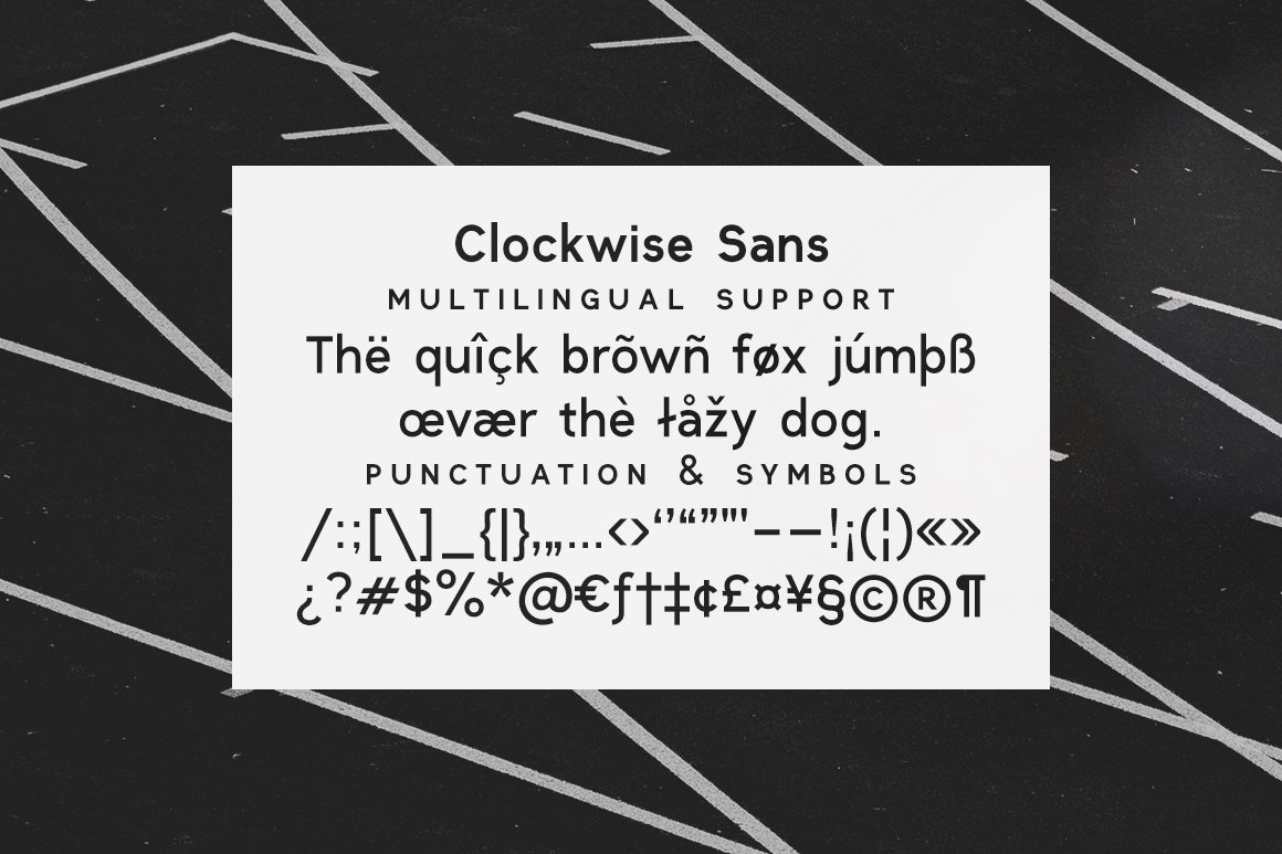 Clockwise Sans Serif Font Family