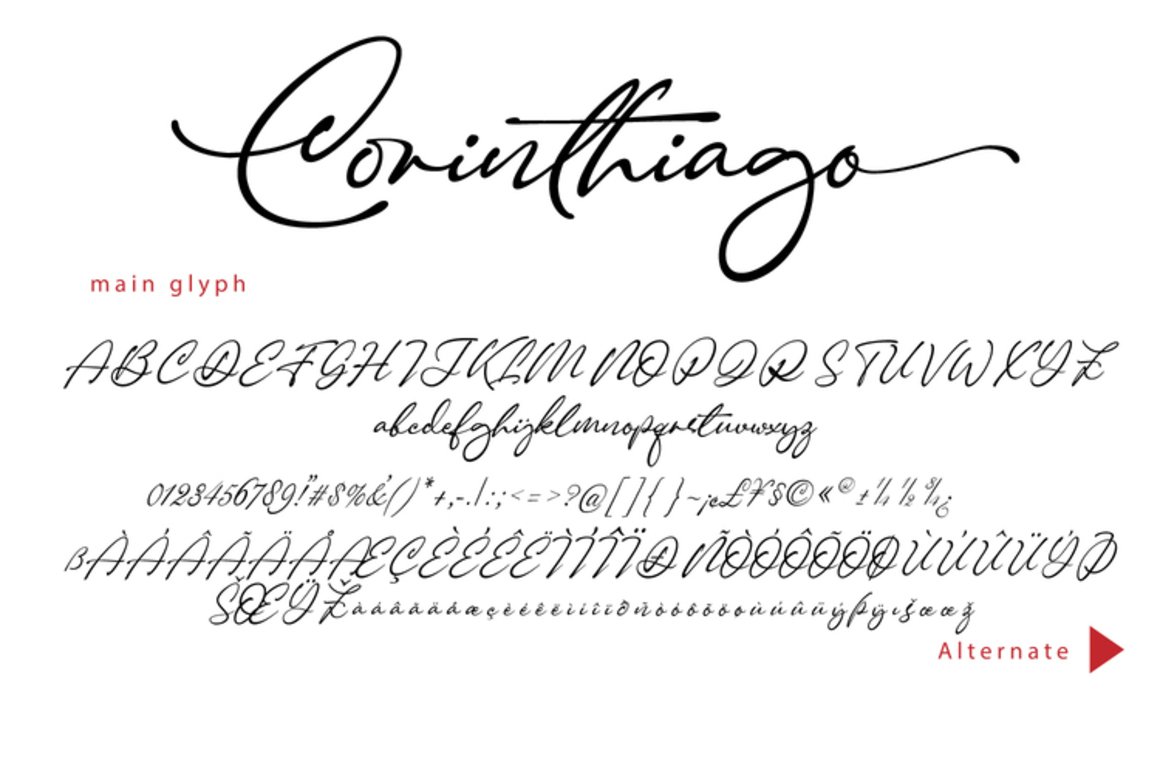 Corinthiago - A Modern Calligraphy Script Font