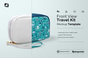 Front View Travel Kit Mockup