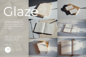 Glaze - Paper Mockups Set No. 01