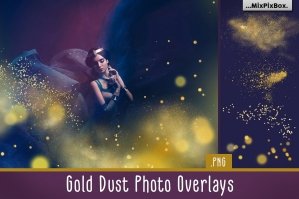 Gold Dust Photo Overlays
