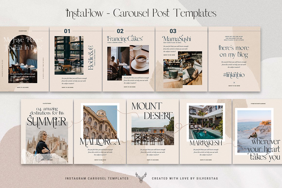 InstaFlow - Carousel Post Templates