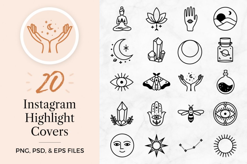 How to Make Clicky Instagram Highlight Covers [40 Free Covers]