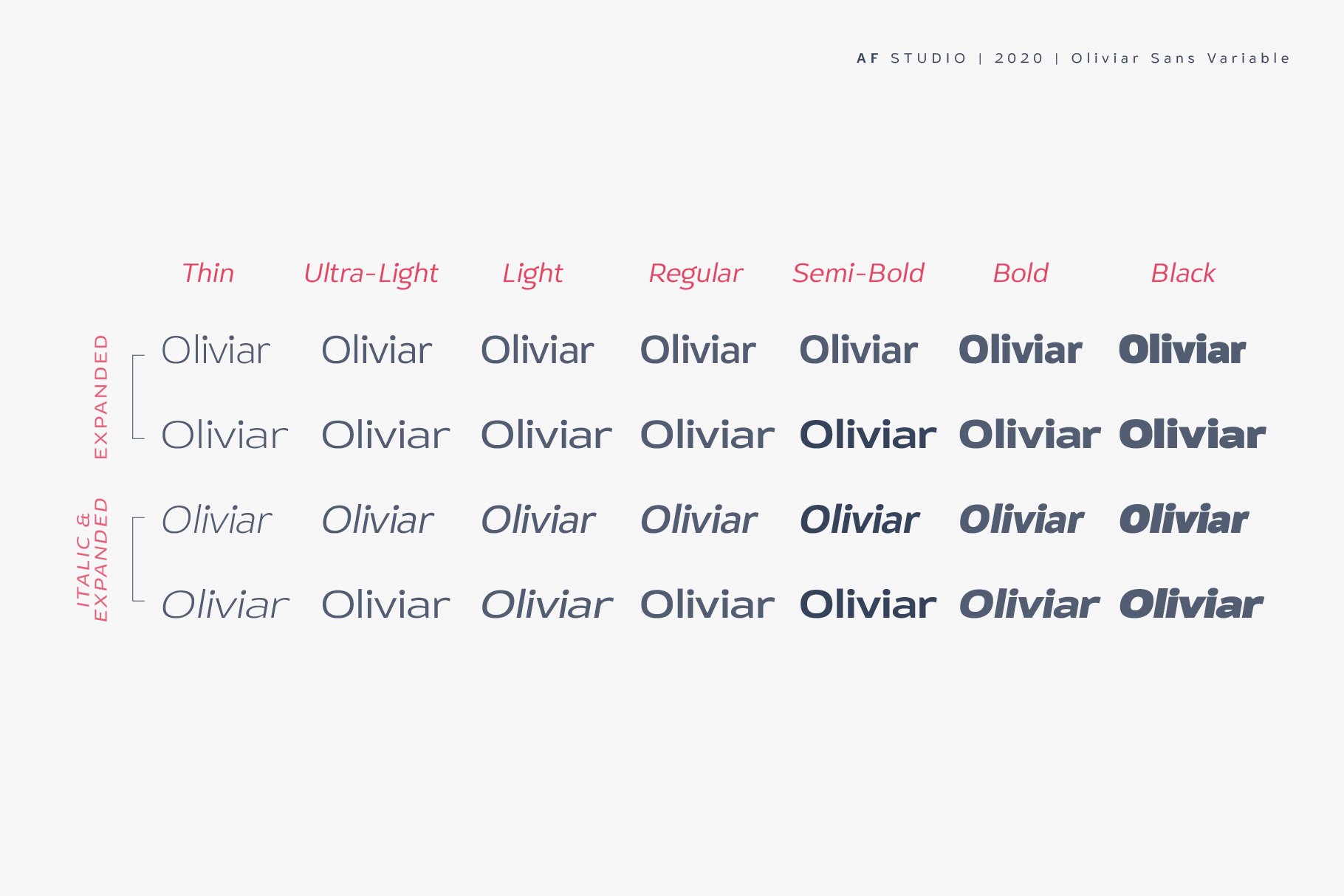 Oliviar Sans Variable Fonts
