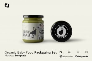 Organic Baby Food Packaging Mockup