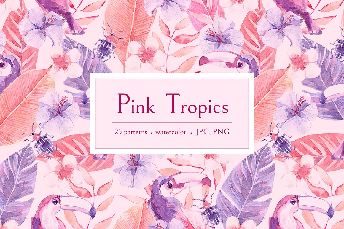 Pink Tropics Patterns