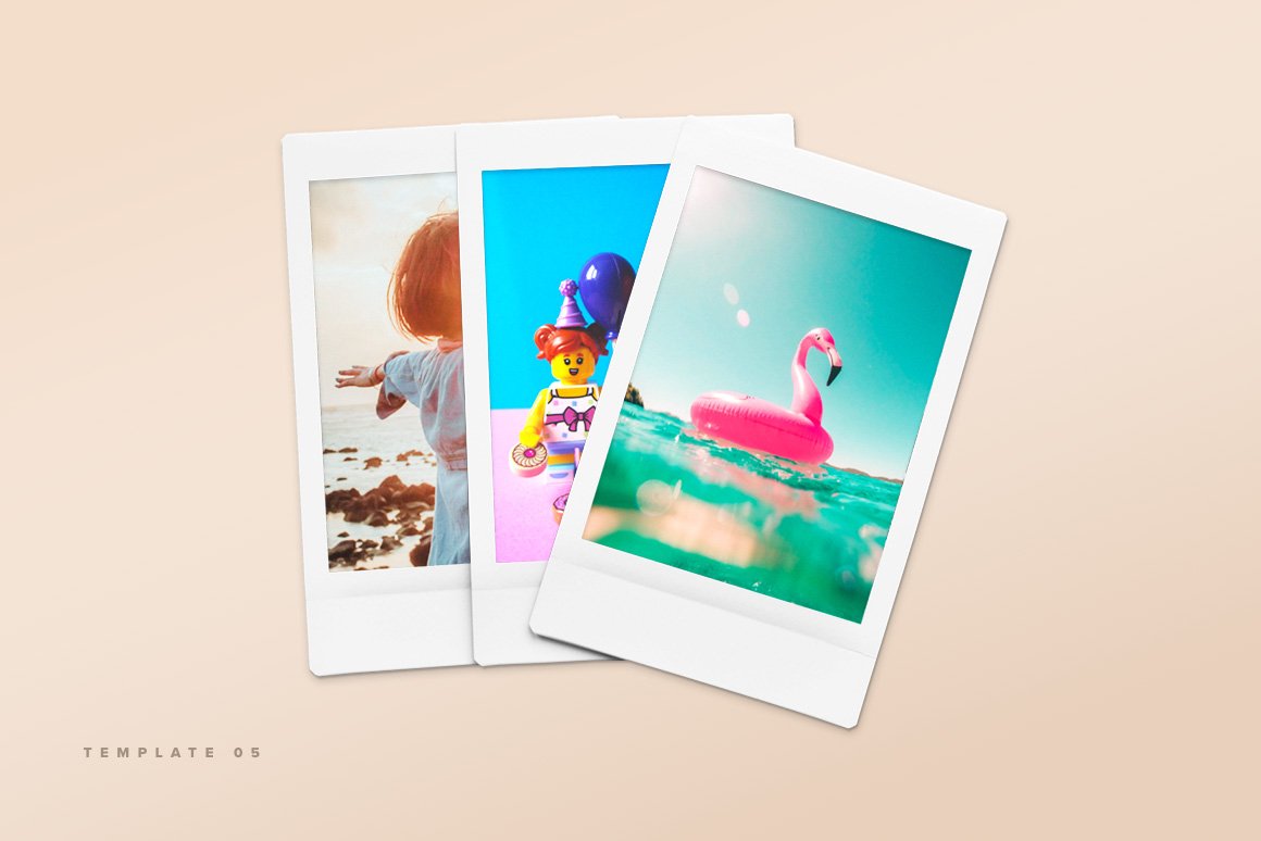 Polaroid Snapshot Picture Mockup Templates