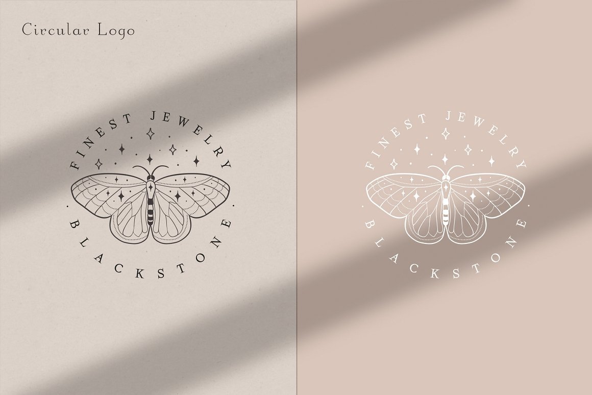Pre-Made Logo Template and Packaging - Moon Butterfly