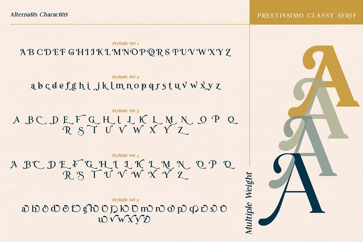 Prestissimo Classy - Elegant Font Combination