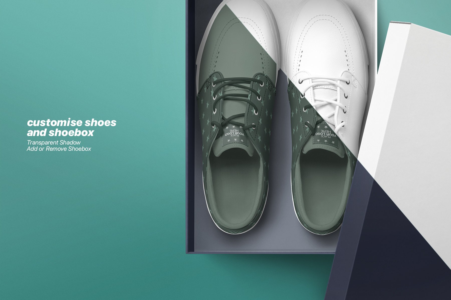 Realistic Sneaker and Box Mockups Pack