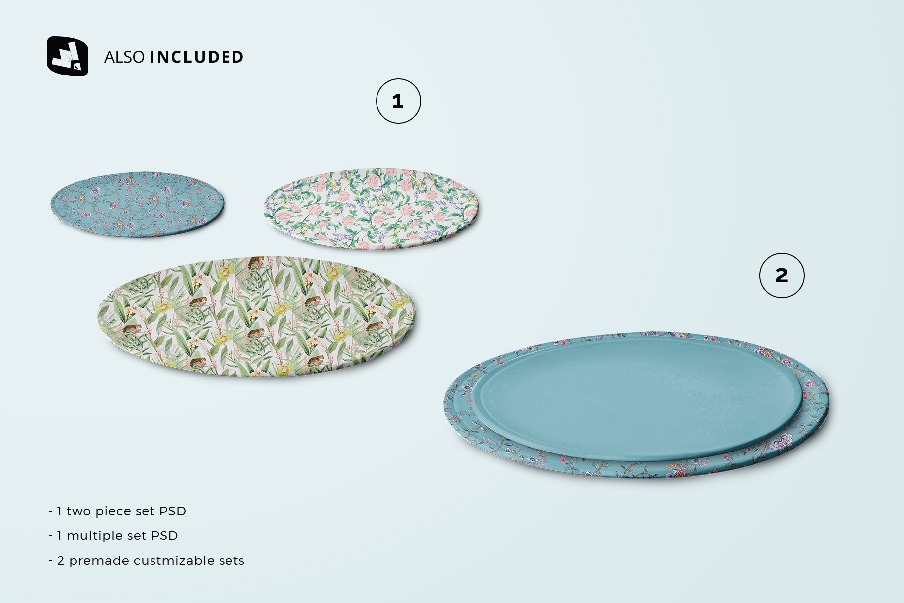 Single Ceramic Dinner Plate Mockup