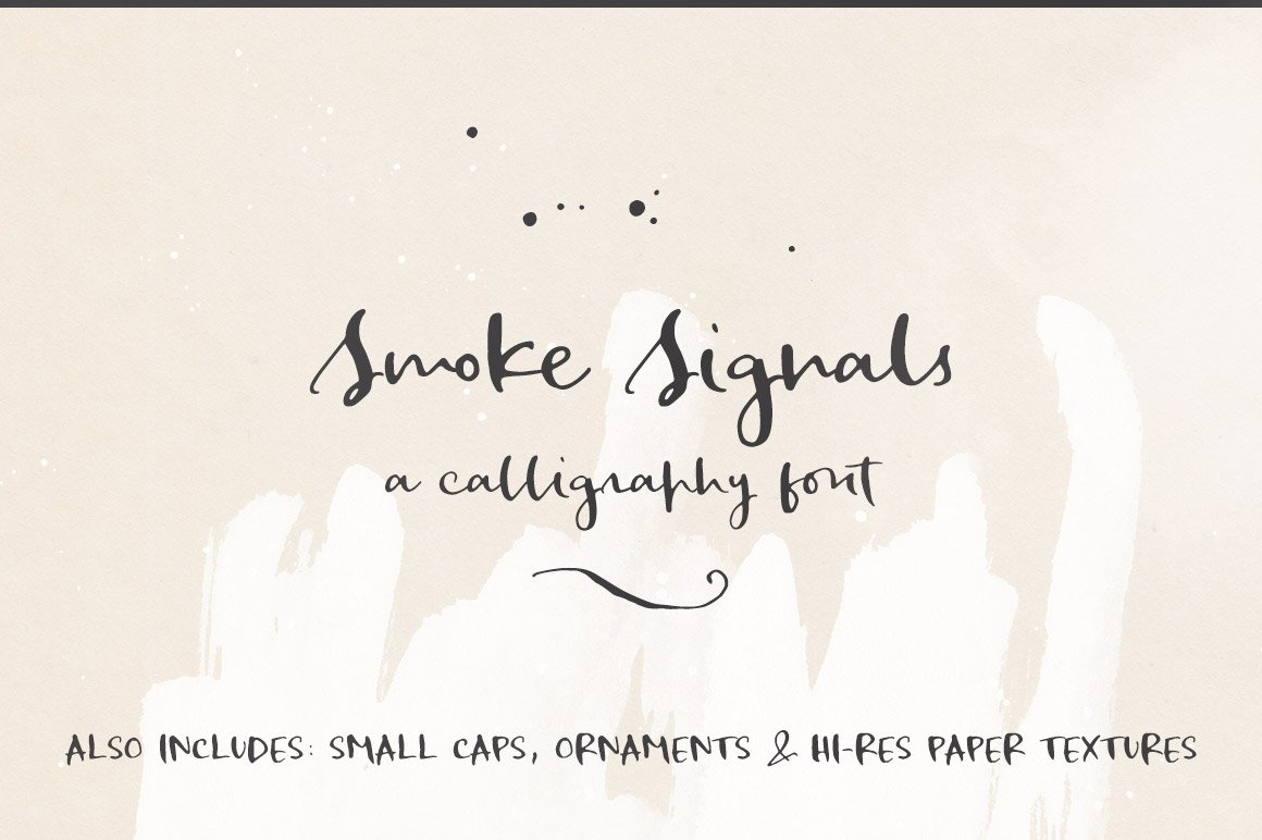 Smoke Signals Script Font and Extras