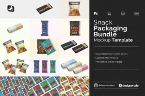 Snack Packaging Mockup Bundle