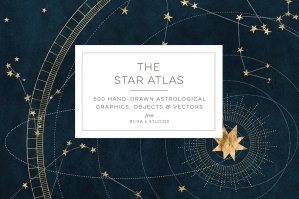 The Star Atlas: Golden Astrology Graphics Set