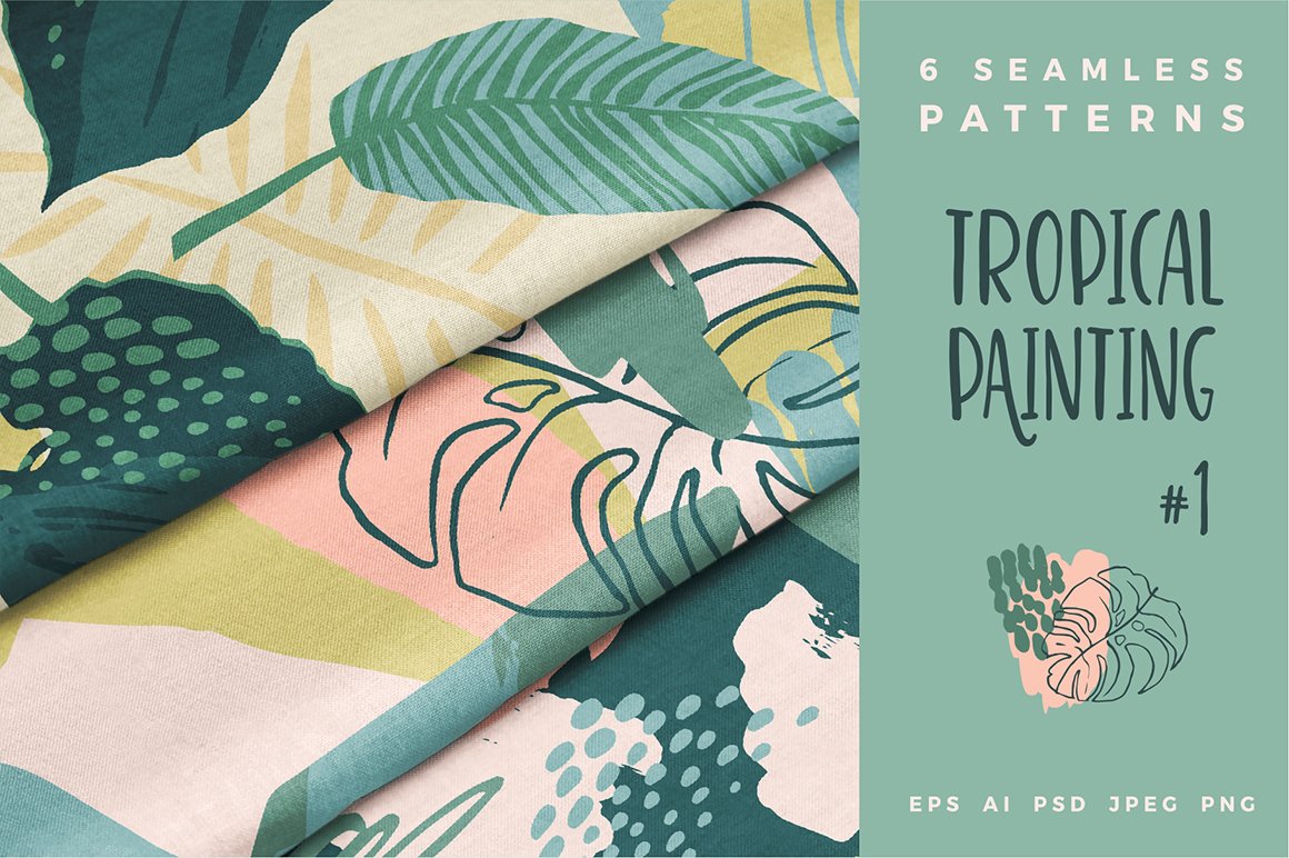Tropical Painting No.1 - Seamless Patterns