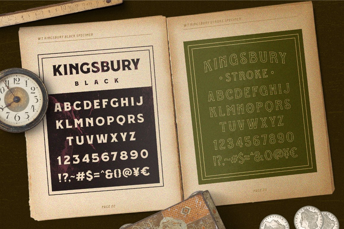 WT Kingsbury Font Family & Design Bundle
