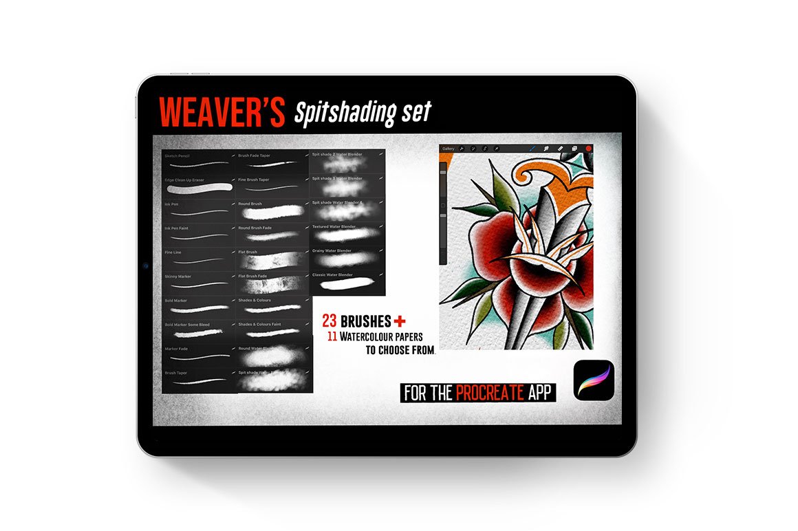 Weaver's Spitshading Set - Digital Watercolour