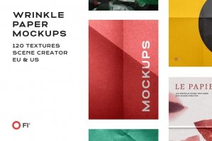 Wrinkle Paper Mockup Branding Bundle