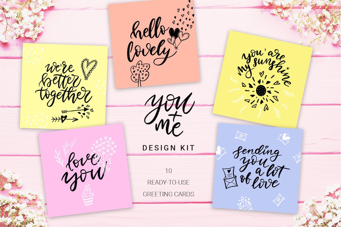 You + Me: Hand Drawn Design Kit for Love