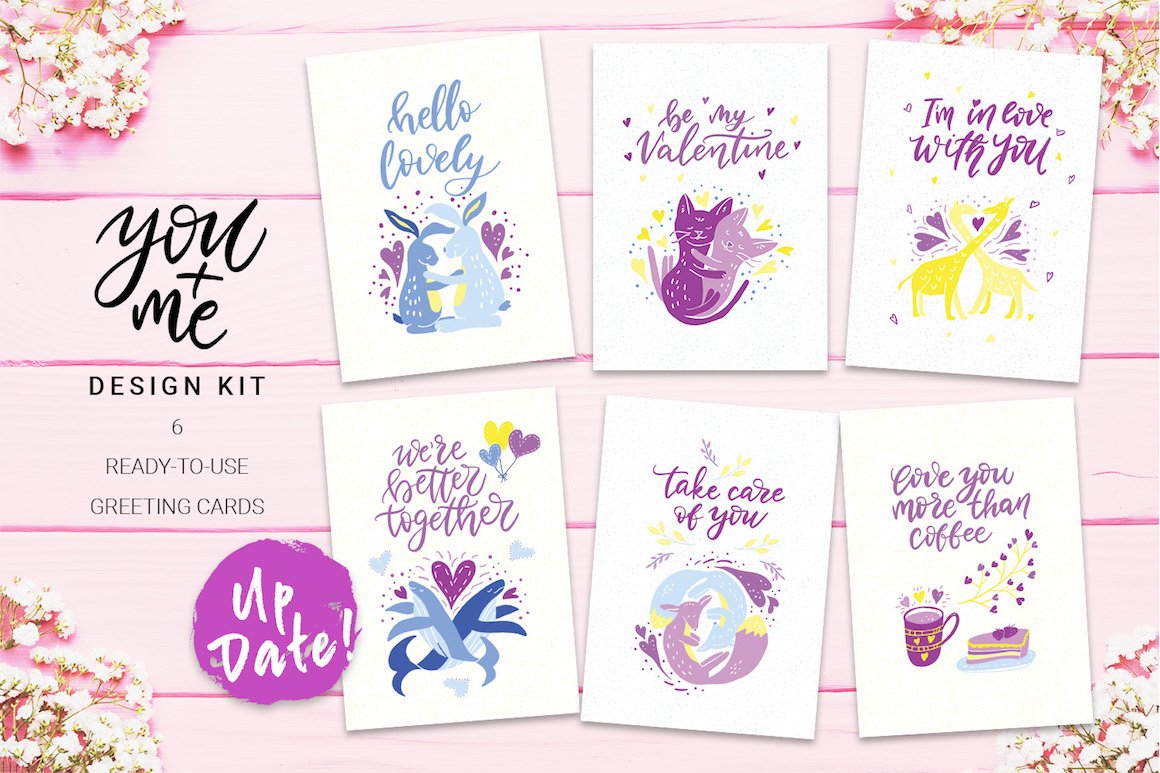 You + Me: Hand Drawn Design Kit for Love