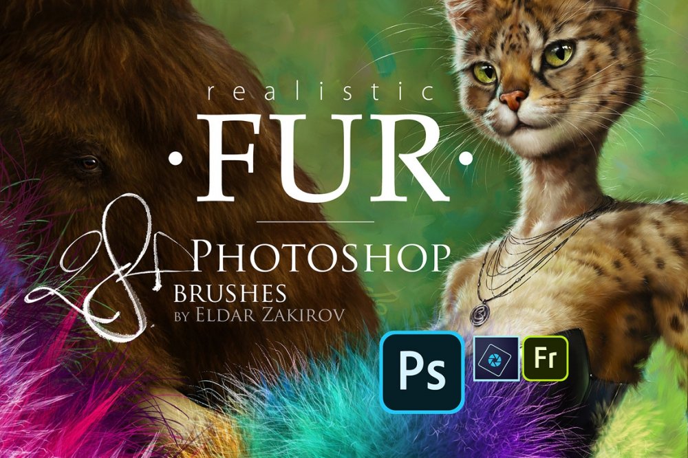 28 Realistic Fur Brushes for Adobe Photoshop - Design Cuts