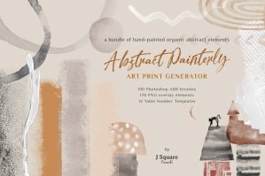 Abstract Painterly Art Generator - PSD Brushes