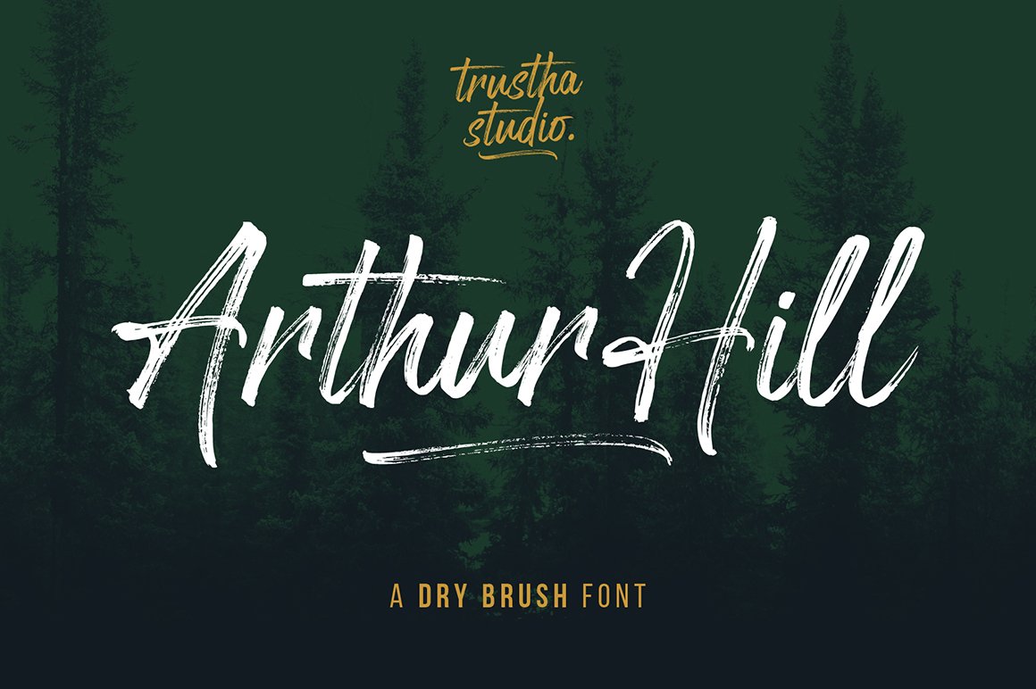 Arthur Hill Brush Font
