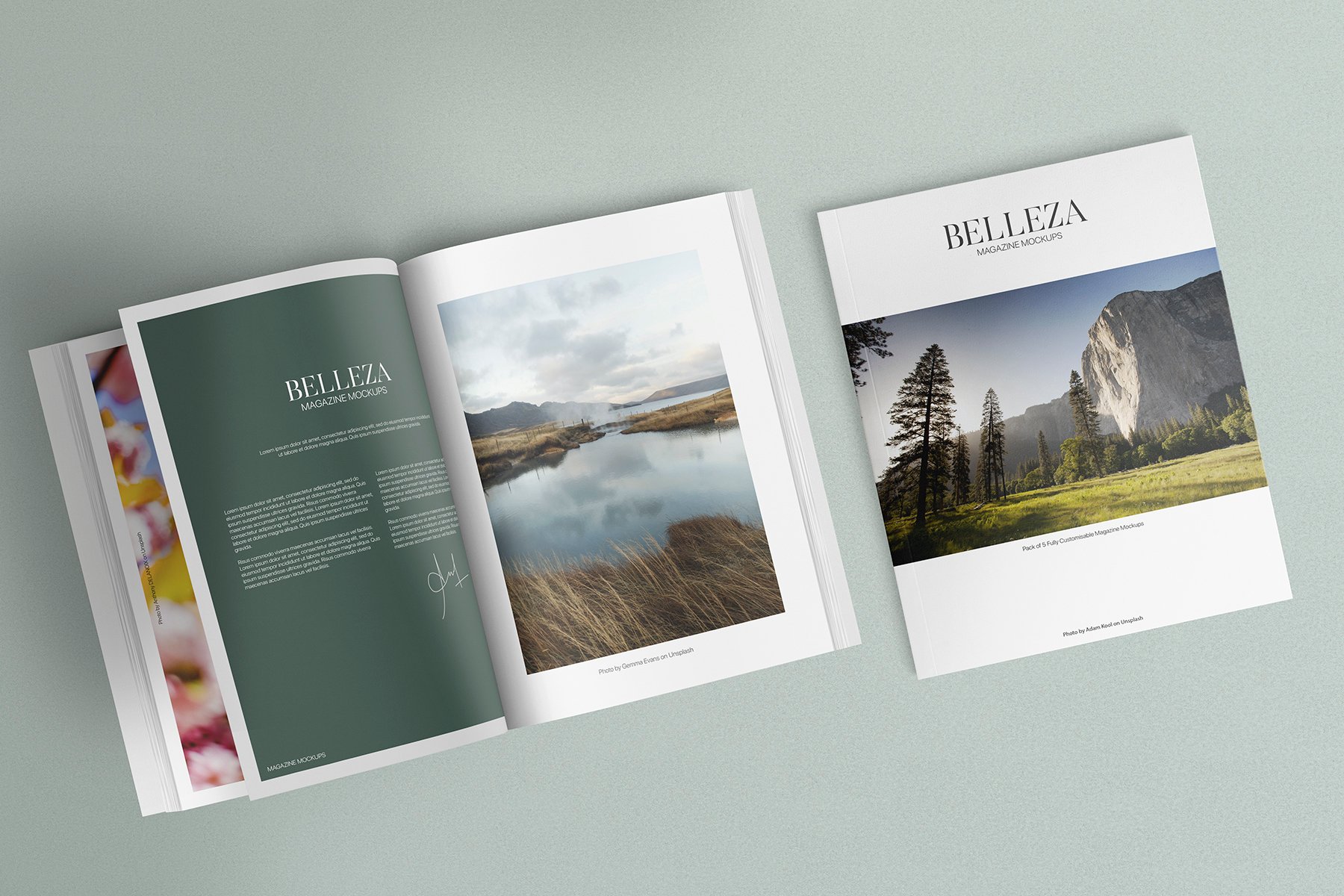 Belleza - A4 Magazine Mockups Pack