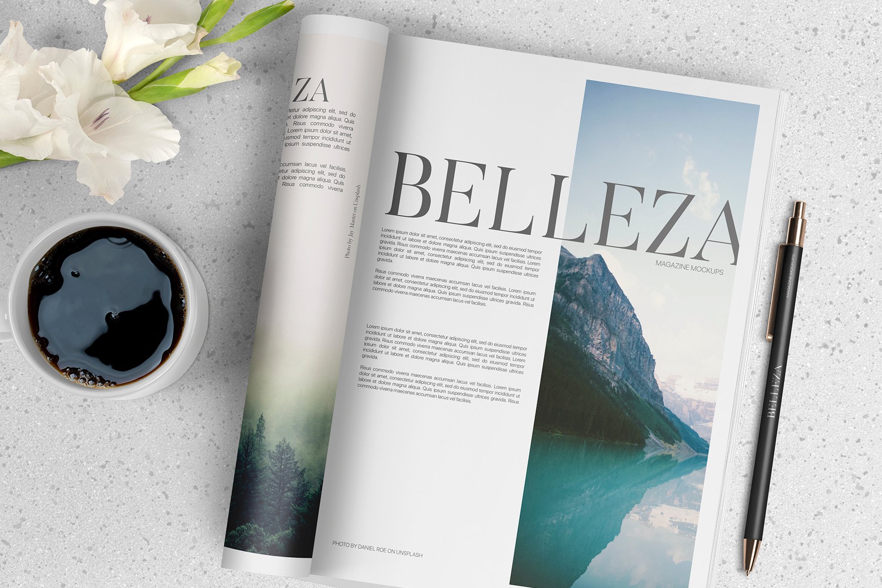 Belleza - A4 Magazine Mockups Pack