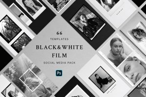 Black & White Film Frames Templates