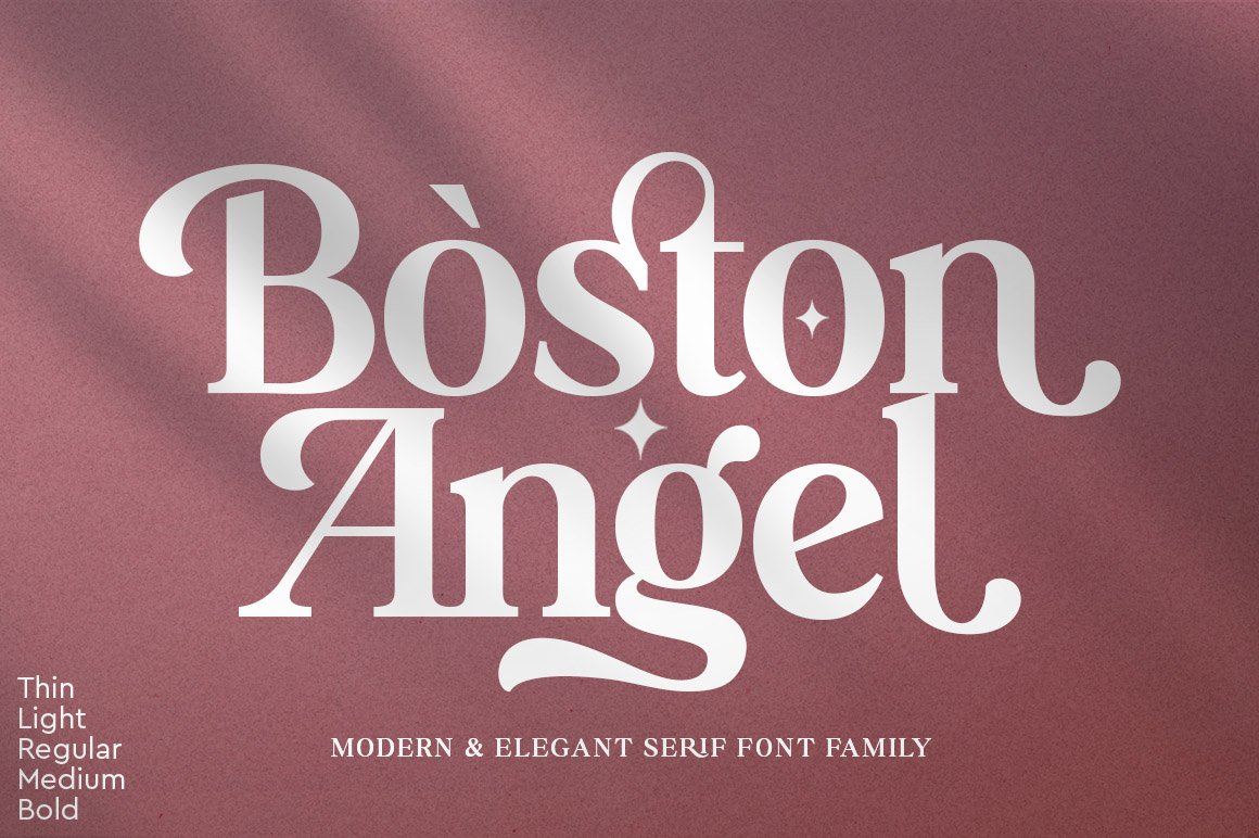 Boston Angel - Serif Font Family