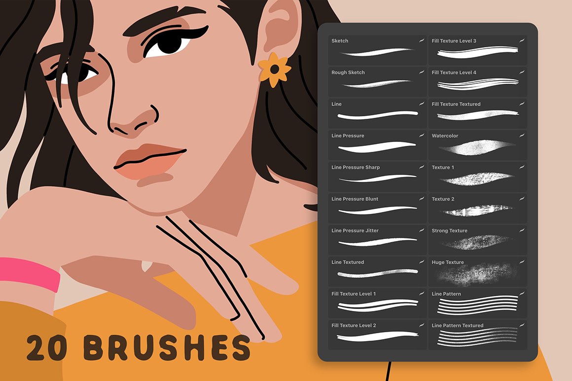 FeminiBrush - Procreate Illustration Brushes